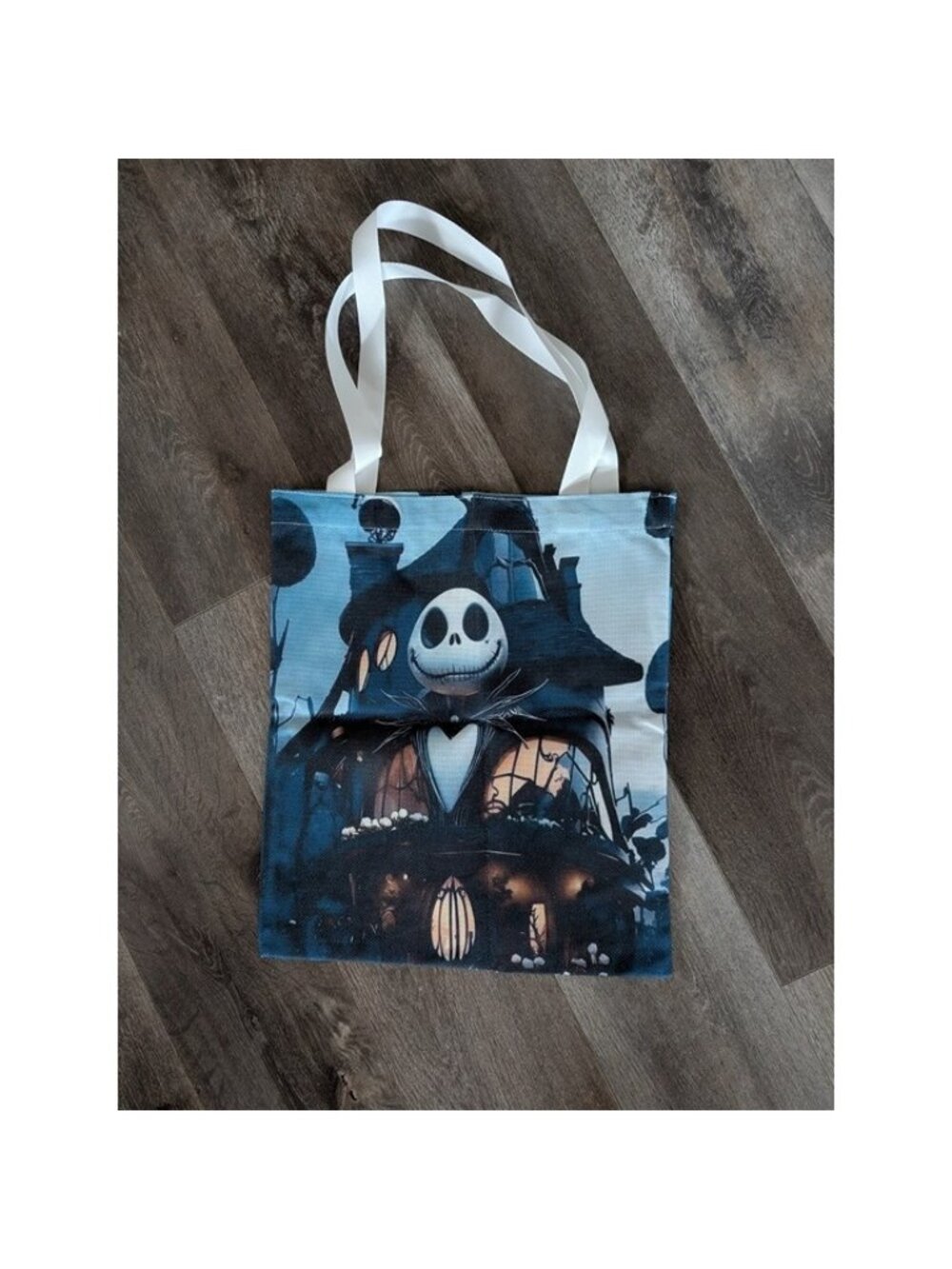 Jack Skellington Canvas Tote Bag The Nightmare Before Christmas Gothic Reusable